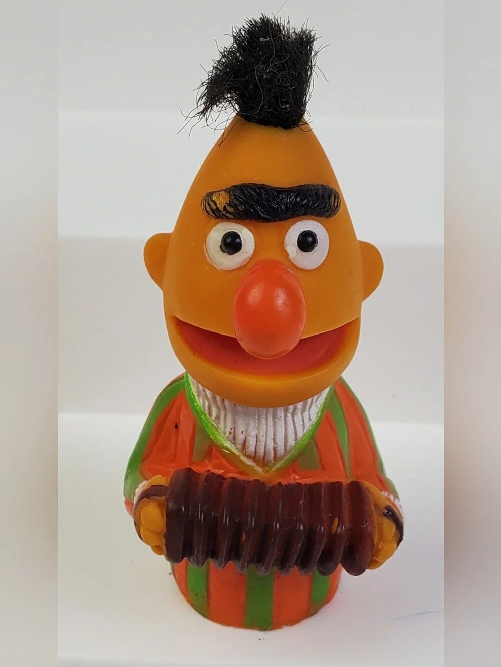 Muppets Inc Vintage 1982 Sesame Street Bert w/ Accordion Finger Puppet - GUC